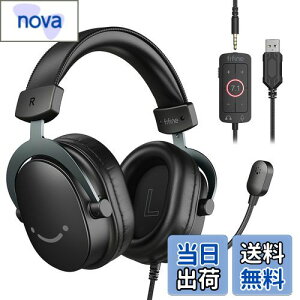 yzFIFINE Q[~OwbhZbg 7.1TEhTEh L 3.5mm/USBڑ 50mmhCo[ ESw}CNt PC/X}z/Nintendo Switch/PS4/PS5ɑΉ ʒ߉\ ^ Q[ 