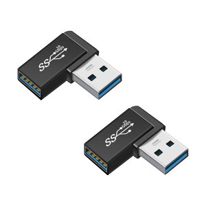 【送料無料】USB変換アダプタ USB L型直角変換アダプタ USB Aメスヘッド回転USB AオスヘッドUSB3.0変換アダプタ 10 Gbps高速データ転送アダプタ、延長電源データ小型軽量高耐久合金製ベルト電話バ