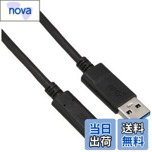 �y���������z�G���R�� USB�P�[�u�� Type C (USB A to USB C) 1.0m USB3.1�F�ؕi 3A�o�� �ő�10Gbps �u���b�N USB3-AC10NBK