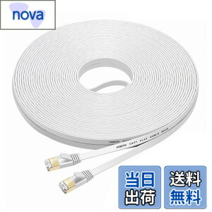 �y���������zFOSTO Cat7 LAN�P�[�u�� 35m �J�e�S���[7 �C�[�T�l�b�g�P�[�u�� �E���g���t���b�g�P�[�u�� ���� STP �����b �ܐ܂�h�~ RJ45�R�l�N�^�t�� �M�K�r�b�g 10Gbps/600MHz �Ɩ��p ���O�p(�z���C�g