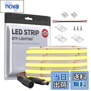 �y���������zBTF-LIGHTING COB FCOB LED�e�[�v���C�g �����x �t���L�V�u�� 5M 528LEDs/m 2640LEDs/5m �����F 4000K ��10mm �X�g���b�v���C�g DC24V 14W/m �����\ �ό`�\ �ؒf�\ �Q�� �L�b�`���z�[�� ������