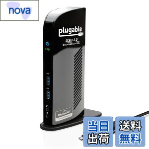 �y���������zPlugable USB3.0 / USB-C �p�h�b�L���O�X�e�[�V���� �c�u�� Windows ����� Mac �p - �f���A�����j�^�[ HDMI DVI VGA �|�[�g �M�K�r�b�g �C�[�T�l�b�g USB3.0 �|�[�gx2 USB 2.0 �|�[�gx4 �������o��
