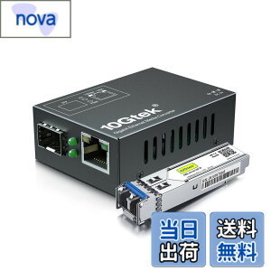 �y���������z10Gtek �M�K�r�b�g �����f�B�A�R���o�[�^�[ �������T�C�Y, �V���O�����[�h �f���A��LC�t�@�C�o�[ 1.25Gb/s 1000Base-LX SFP �t�� �Z�b�g�i1310nm 20km�j