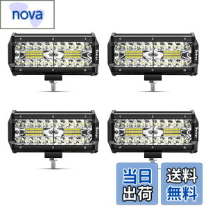 �y���������zSafego ���[�N���C�g 120W LED ��Ɠ� ���[�N���C�g ���p30�x�^�C�v 40�ALED 7�C���` �ԊO�� �_�Ƌ@�B 12V 24V���p �ėp �h���E�h�o�E�ϐk�E������ �z���C�g 6000K 9600LM 4��