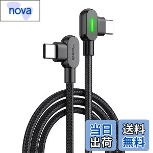 �y���������zMcdodo L���^ �^�C�vC 2m�P�[�u�� ���ʑ}���v���O 90�x�Ȃ� LED���C�g�t�� PD60W �}���[�d USB Type-C To USB Type-C �����f�[�^�]�� ���ϋv �f���h�~ �i�C�����҂� USB C �R�[�h Type-C�@��Ή�