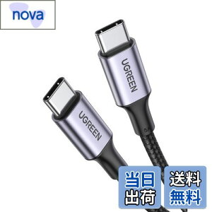 yzUGREEN USB Type CP[uPDΉ100W/5A }[dUSB C to USB C fh~ iPhone 16AMacBook ProAMatebookAiPadAXperiaAGalaxyType-c@Ή (2m, ubN)