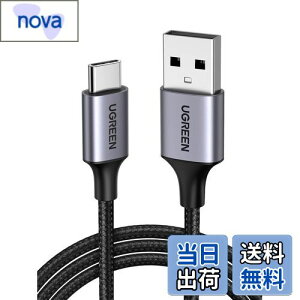 yzUGREEN USB Type C P[u USB A to USB C P[u iC҂ 3A}[d Quick Charge 3.0/2.0Ή 56KWX^ iPhone15/Galaxy S24/Pixel/Google/Xperia/LGΉ (3m)