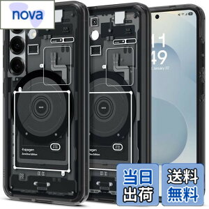 �y���������zSpigen Galaxy S25 �P�[�X Magfit�Ή� �N���A �X�g���b�v�z�[�� �ČRMIL�K�i �E���g���E�n�C�u���b�h�E�}�O�t�B�b�g ACS09003 (�[���E�����E�u���b�N)