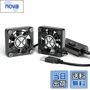 �y���������zELUTENG ���^�t�@��4cm 2�A USB�t�@�� 3�i�K���ʒ��� USB��@ 2��1�g ���^ �p�\�R�� �d�q�f�o�C�X�̗�p �����@ ���^�����@ 5V �����ԉғ��� Dual Usb fan 4cm