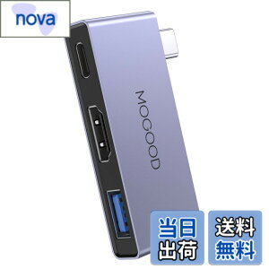 �y���������zMOGOOD USB Type C HDMI �A�_�v�^ 3-in-1 4K@60Hz �f���o�� 100W PD �[�d 5Gbps �����f�[�^�]�� �A���~�� iPhone15/MacBook/�m�[�g PC �Ή�