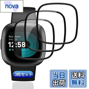 y3Zbgz Ή Fitbit Versa4 / Serse2 tB KXtB 3 PET Yf@ ߗ Ή Fitbit Versa4 یtB 3DȖʃJo[ Ή Fitbit Serse2tیtB LYh~ ϏՌ 