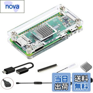 �y���������zGeeekPi Raspberry Pi Zero 2 W �P�[�X/Zero W �P�[�X�ARaspberry Pi Zero �q�[�g�V���N�A20Pin GPIO �w�b�_�[�AOTG �P�[�u���A�X�C�b�`�P�[�u���AHDMI �A�_�v�^�[�A�h���C�o�[�t���� 7 in 1 �x�[�V�b