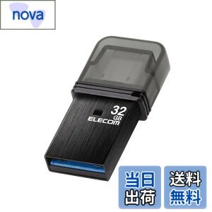 �y���������z�G���R�� USB������ 32GB USB3.2�iGen1�j Type-C �L���b�v�� �u���b�N MF-CAU32032GBK