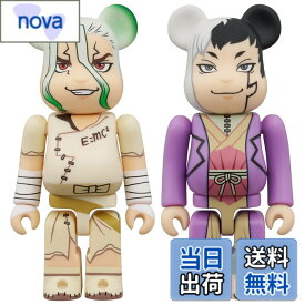 【送料無料】メディコム・トイ BE＠RBRICK ベアブリック アニメ『Dr.STONE』 石神千空 & あさぎりゲン 2PCS SET 各全高:約70mm ノンスケール 塗装済み 完成品 フィギュア