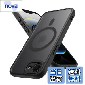 �y���������zPinLiSheng iPhone 17e/16e �P�[�X ������ �}�b�g�� MagSafe�Ή� �ČRMIL�K�i �ϏՌ� ���΂݂Ȃ� �X�g���b�v�z�[���t�� �}�O�Z�[�t�Ή� ���C�A���X�[�d�Ή�(�u���b�N, iPhone 16e/17e)