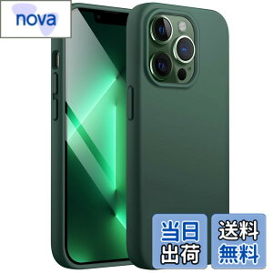 �y���������zJETech iPhone13ProMax �V���R���P�[�X(13 Pro Max 6.7�C���`��p) �V���L�[�\�t�g�^�b�`�t���{�f�B�ی�P�[�X �}�C�N���t�@�C�o�[���C�j���O�t���ϏՌ��J�o�[ (�~�b�h�i�C�g�O���[��)