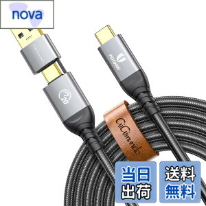 �y���������zGiGimundo USB 3.2 Gen 2x2 �P�[�u�� 2-in-1 USB-A/C to USB-C�y20gbpS�����f�[�^�]�� 4K 100W�}���[�d 4K@60Hz�f���o�� PD�Ή� �zThunderbolt 3/MacBook/iPad Pro/Switch��Type-C�@��Ή�(2m)