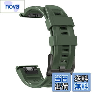 �y���������z[YOCAHU] QuickFit 22 mm �o���h �����p for GARMIN(�K�[�~��) Fenix 7 Pro Solar/Approach S70 47 mm/Forerunner 965 �Ή� �X�g���b�v �V���R�� �x���g �_�炩�� �h���� �K�[�~�� �p �����o���h (Army green)