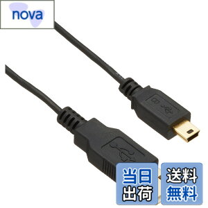 �y���������z�o�b�t�@���[ USB A to miniB 1m �u���b�N �J�����p �X�����^�C�v BSUAMNSM210BK