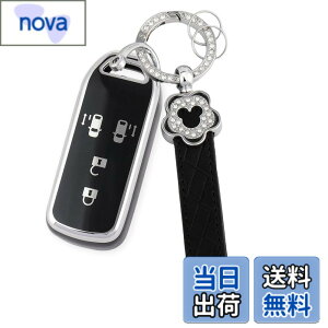 �y���������z[Nacalikeey] NBOX �L�[�P�[�X�~�̉ԃL�[�P�[�X�J�X�^�� N-VAN JF1 JF2 JF3 JF4���킢���K���z���_ NBOX �L�[�J�o�[ N-BOX N-ONE N-WGN N-���S�� ���̂�����X�}�[�g(�V���o�[&�u���b�N,4�{�^��)