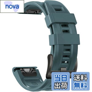 �y���������z[YOCAHU] QuickFit 22 mm �o���h �����p for GARMIN(�K�[�~��) Fenix 7 Pro Solar/Approach S70 47mm/Forerunner 965 �Ή� �X�g���b�v �V���R�� �x���g �_�炩�� �h���� �K�[�~�� �p �����o���h (Lake Blue)