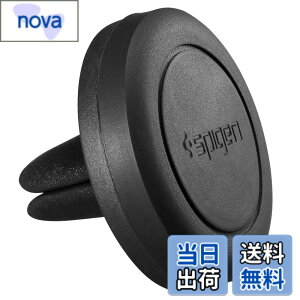 �y���������z�ySpigen�z �ԍڃz���_�[ �}�O�l�b�g�� �G�A�R�������o���� iPhone/Android�e�� ���[�� �Ή� �G�A�[ �x���g (�u���b�N)