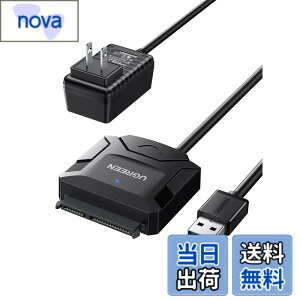 �y���������zUGREEN SATA USB�ϊ��P�[�u�� sata usb �ϊ��A�_�v�^�[ USB3.0�ڑ� 2.5/3.5�C���` 6TB HDD/SSD�p �d���A�_�v�^�[�t�� UASP�Ή� 6Gbps�]�����x