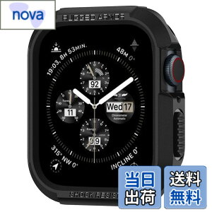 �y���������zSpigen Apple Watch �P�[�X 45mm 44mm�yApple Watch SE3/9/8/7/SE2/SE/6/5/4 �Ή��z���� �Ռ��z�� ���h�~ �ϏՌ� �ی�J�o�[ �A�b�v���E�H�b�`�P�[�X ���M�b�h�E�A�[�}�[ 062CS24469 (�}�b�g�E�u���b