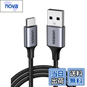 �y���������zUGREEN USB Type C �P�[�u�� USB A to USB C �P�[�u�� �i�C�����҂� 3A�}���[�d Quick Charge 3.0/2.0�Ή� 56K���W�X�^���� iphone17/Galaxy S24/Pixel/Google/Xperia/LG���Ή� (3m)�u���b�N