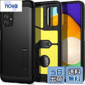 �y���������zSpigen Galaxy A52 5G �P�[�X SC-53B �ϏՌ� �ČRMIL�K�i �O�w�\�� �X�^���h�t�� �X�}�z�X�^���h TPU�o���p�[ �J�����ی� �h�o �w��h�~ ���h�~ �Ռ� �z�� �^�t�E�A�[�}�[ ACS02319 (�u���b�N