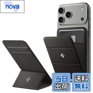 �y���������z[Spigen] MagSafe�Ή� �J�[�h�P�[�X �X�^���h�@�\ �X���� �}�O�l�b�g���� �w�� �E�H���b�g iPhone 17e iPhone 17/16/15/14/13/12�V���[�Y �}�O�l�b�g �J�[�h���� �X�}�[�g�t�H�[���h�E�}�O�t�B