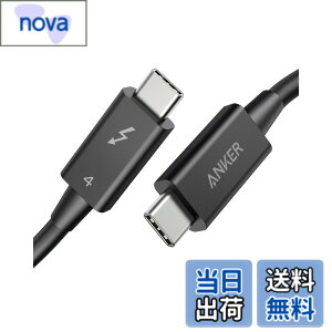�y���������zAnker USB-C & USB-C Thunderbolt 4 100W �P�[�u�� 0.7m �u���b�N 100W�o�� 8K�Ή� 40 Gbps �����f�[�^�]�� iPhone 16 / 15 MacBook Air Pro iPad Pro/Air ���Ή�