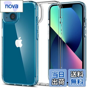 �y���������zSpigen iPhone13Mini�P�[�X ���� �ϏՌ� �ČRMIL�K�i�擾 TPU �o���p�[�P�[�X 2�d�\�� ���菝�h�~ ���ϗ}�� ���C�����X�[�d�Ή� �E���g���E�n�C�u���b�h ACS03317 (�N���X�^���E�N���A)