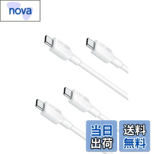 �y���������z�y2�{�Z�b�g�zAnker 310 USB-C & USB-C �P�[�u�� 60W USB PD�Ή� iPhone 16 / 15 Galaxy S25 iPad Air 5 MacBook Pro �Ή�(0.9m �z���C�g)