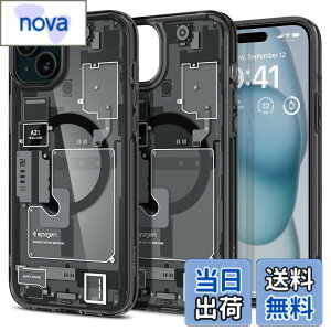 �y���������zSpigen �y�n��18�N�̋Z�p�́z iPhone 15 �P�[�X MagSafe �N���A �ϏՌ� �ČRMIL�K�i�擾 �X�g���b�v�z�[�� ���ϗ}�� ���� �X�g���b�v�z�[�� 2�d�\�� �����Y�ی� �C�菝�h�~ MagSafe ���C��