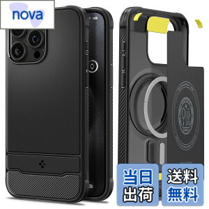�y���������zSpigen �y�n��18�N�̋Z�p�́z iPhone 15 Pro �P�[�X MagSafe �ϏՌ� �ČRMIL�K�i�擾 �}�b�g�� �}�O�l�b�g���� �����₷�� �J�[�{���f�U�C�� �Ռ��z�� ���菝�h�~ MagSafe ���C�����X�[�d��