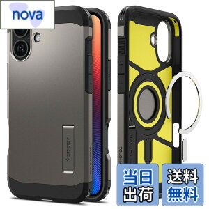 �y���������zSpigen �y�n��18�N�̋Z�p�́ziPhone 16 �P�[�X MagSafe�Ή� �ϏՌ� �}�b�g 2�d�\�� �ČRMIL�K�i �^�t�E�A�[�}�[�iAI�j�E�}�O�t�B�b�g ACS08215 (�K�����^��)