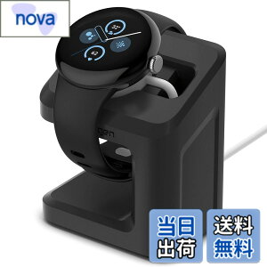 �y���������zSpigen Google Pixel Watch 3 45mm / 41mm (2024�N���f��) Pixel Watch 2 (2023�N���f��) �Ή� �[�d�X�^���h �s�N�Z���E�H�b�` ���X�^���h TPU S355 AMP07393 (�u���b�N)