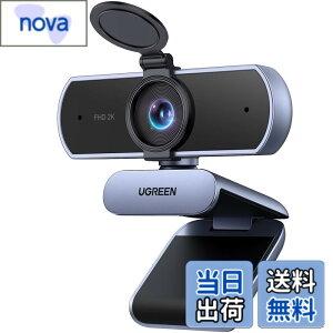 �y���������zUGREEN FineCam Lite 2K�E�F�u�J�����APC�pWeb�J���� Ultra HD 1080P �}�C�N���� �v���C�o�V�[�J�o�[�t�� �������␳ 80°���L����p PC�J�����A�X�g���[�~���O�A��c�A�r�f�I�ʘb�AWindows 7/8