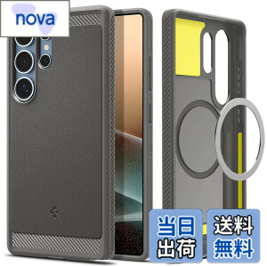 �y���������zSpigen Galaxy S25 Ultra �P�[�X Magfit�Ή� �ϏՌ� TPU �\�t�g �}�b�g �ČRMIL�K�i ���M�b�h�E�A�[�}�[�E�}�O�t�B�b�g ACS08952 (�}�[�u���E�O���[)