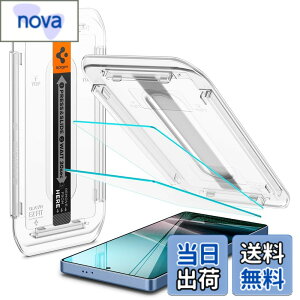 �y���������zSpigen Galaxy S25 Ultra �����K���X�t�B���� 2���� �w��F�ؑΉ� 9H �d�x �\��t���L�b�g�t�� �w��h�~ �i�m�R�[�e�B���O ��U�h�~ �ی�t�B���� EZ Fit AGL09078 (�N���X�^���E�N���A)