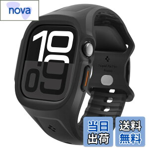 �y���������zSpigen Apple Watch 11/10 46mm ��̌^�o���h �L���o���h �X�|�[�c �A�E�g�h�A �ʋC�� �A�b�v���E�H�b�`�p�o���h ���L�b�h�E�G�A�E�v�� ACS09317 (�}�b�g�E�u���b�N)