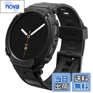 �y���������zSpigen Galaxy Watch 8 44mm ��̌^�P�[�X �X�|�[�c �o���h ��d�Œ� ���� �Ռ��z�� ���h�~ �ϏՌ� �ی�J�o�[ �X�g���b�v �M�����N�V�[�E�H�b�`�p ���M�b�h�E�A�[�}�[�E�v�� ACS10007 (�}