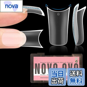 �y���������zNOVO OVO Curved Nail Tips Duck Nail Tips �J�[�u�l�C���`�b�v �_�b�N�l�C���`�b�v [���s�A���i] �F�FDuck nails medium extra thick with moon curve 150_EU�A�T�C�Y�FMedium