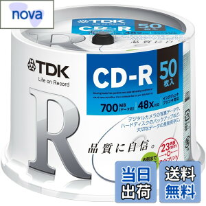 �y���������zTDK �f�[�^�pCD-R 700MB 48�{���Ή� �z���C�g���C�h�v�����^�u�� 50���X�s���h�� CD-R80PWDX50PE