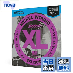 �y���������zD'Addario �_�_���I �G���L�M�^�[�� XL Nickel .009-.040 Balanced Tension Super Light EXL120BT �y�������K�i�z �F�F1�Z�b�g�A�T�C�Y�F09-40 Balanced Tension Super Light
