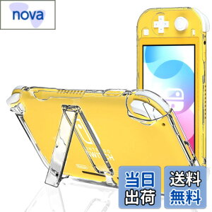 �y���������zECHZOVE Nintendo Switch Lite�p�N���A�P�[�X �L�b�N�X�^���h�t�� �ی�n�[�h�P�[�X Nintendo Switch Lite�p �C�V���X�C�b�`���C�g�A�N�Z�T���[ �F�F�N���A�A�T�C�Y�F10.16 cm x 24.38 cm x 3.30 cm