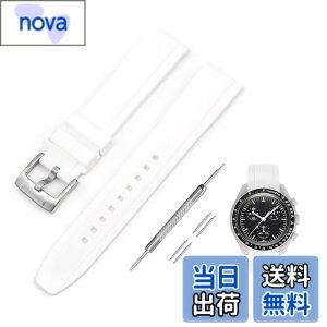�y���������z[Jumpsunfun] 20mm ���v�o���h for Omega X Swatch Speedmaster MoonSwatch �I���K�ƃX�E�H�b�` �X�s�[�h�}�X�^�[ ���[���X�E�H�b�`�p �V���R���x���g �F�F�z���C�g