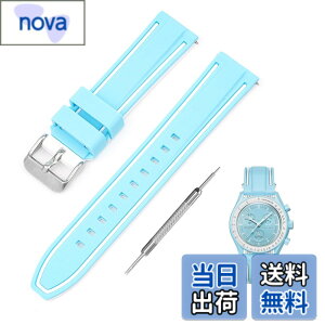 �y���������z[Jumpsunfun] 20mm ���v�o���h for SwatchxOMEGA Speedmaster MoonSwatch �X�E�H�b�`�ƃI���K�p�V���R�����v�x���g Quick Release �����H��t�� �F�F���C�g�u���[�E�z���C�g���C��