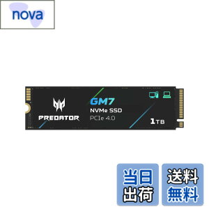 �y���������zAcer Predator M.2 SSD GM7 NVMe2.0 2280 PCIe Gen4x4 ������(�ő�ǂݎ��F7400MB/s�A�ő发�����݁F6500MB/s) ����SSD ���ϋv 3D NAND TLC PS5/PS5 Pro����m�F�ς� ���[�J�[5�N �T�C�Y�F1TB